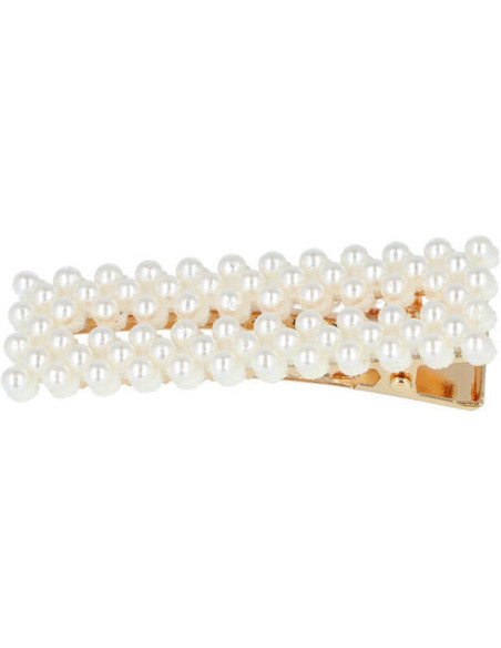 Hårspænder, guld, med perler, 2 stk.