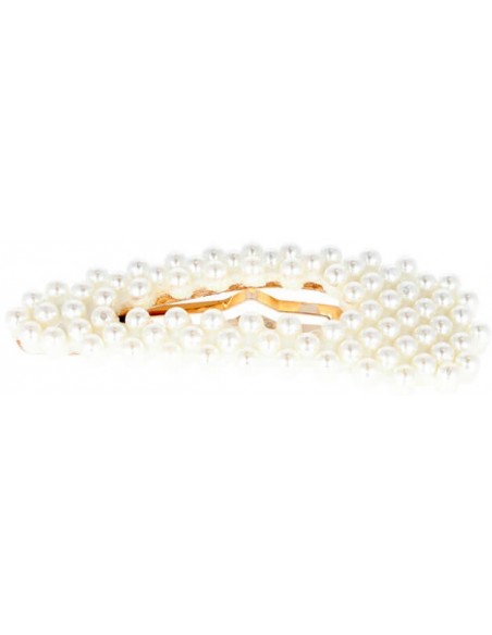 Dekorative hårspænder med perler, guld, 8 cm 2 stk.