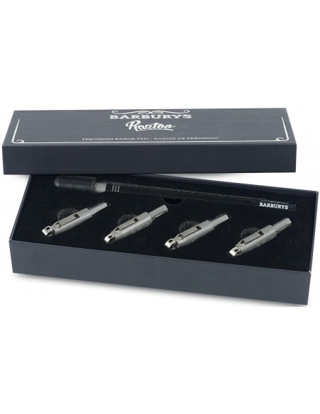Barberpen RAZTOO, hygiejnisk + 4 stk. reserveblade