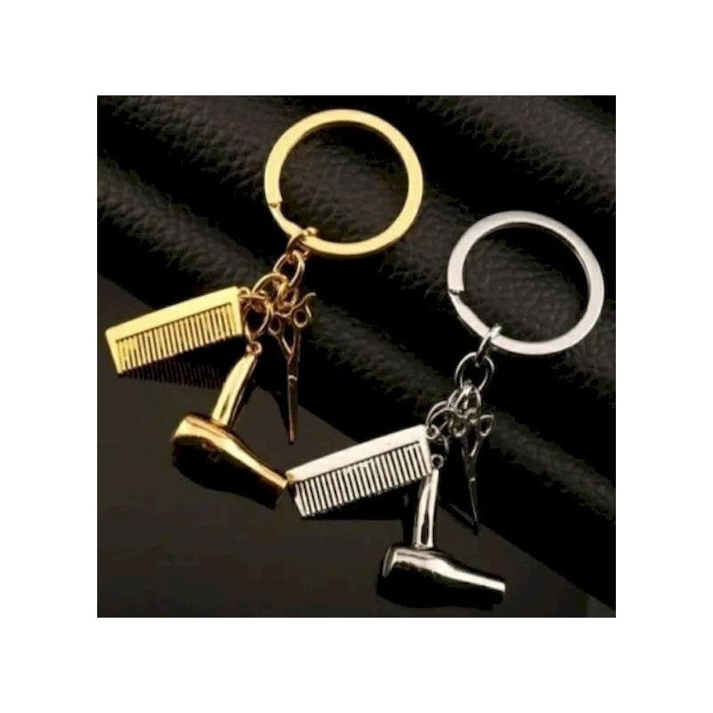 Key ring with hairdresser's symbols, 18pcs