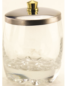 Glasbeholder, metallåg,...