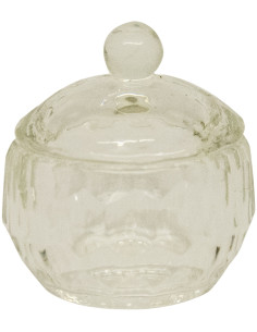 Skål med låg, krystal,...