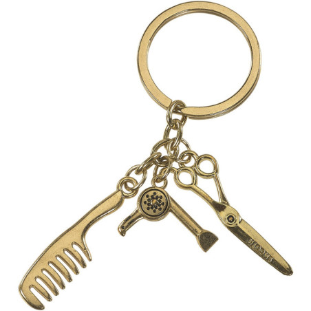 Nøglering med frisørsymboler