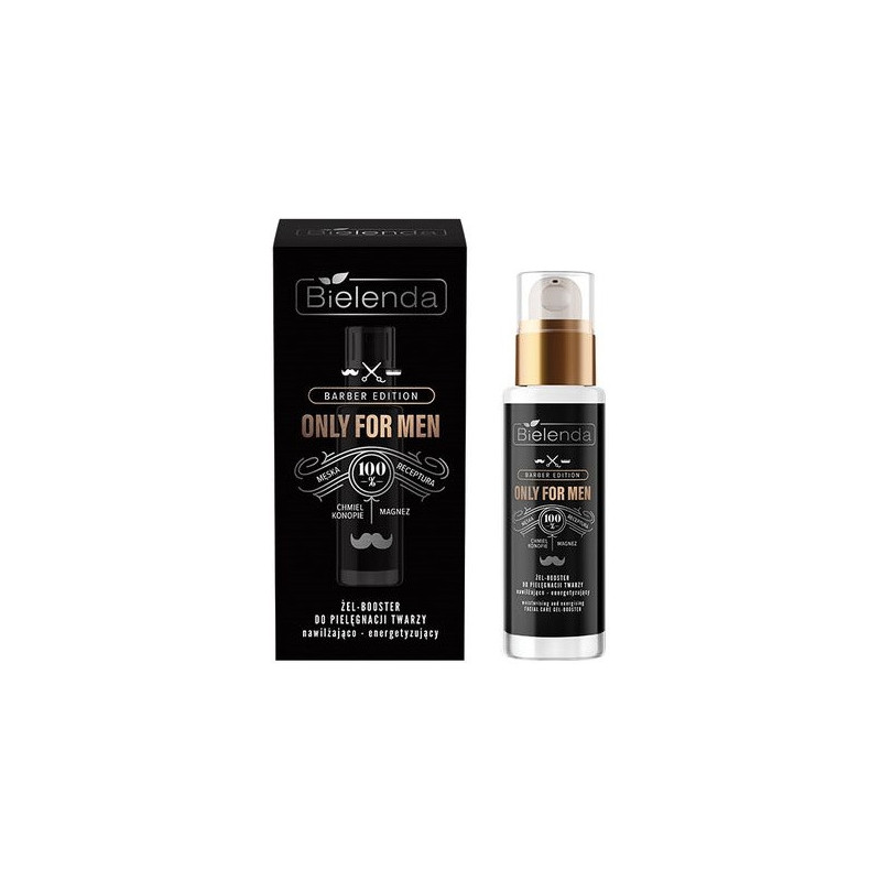 ONLY FOR MEN-BARBER EDITION Gēls-būsteris sejas ādai, mitrinošs-uzmundrinošs, 50ml