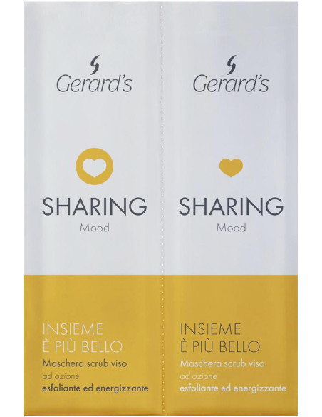 SHARING MOOD Ansigtsscrub/maske, energigivende, med peeling 10+10ml