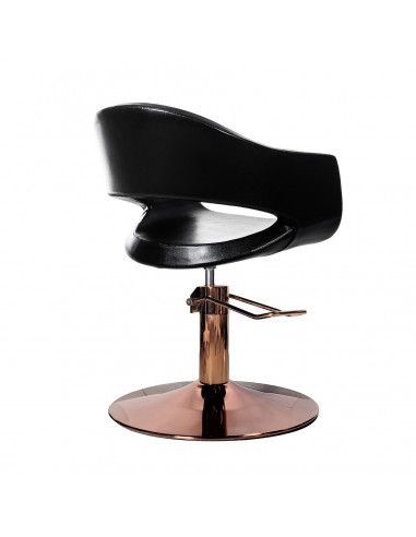 Frisørstol Milano med pink GULD-base