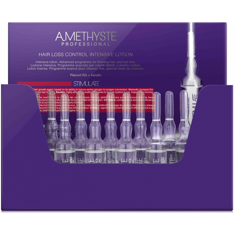 AMETHYSTE Ampulas stimulē matu augšanu par 25% 12x8ml