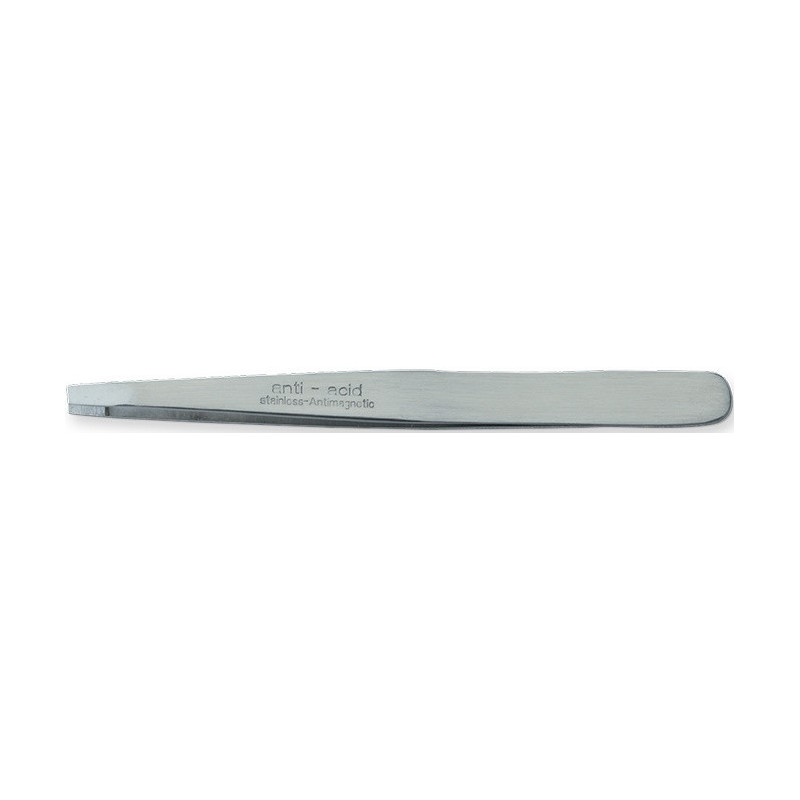 INOX Eyebrows tweezers straight,stainless steel, 9cm