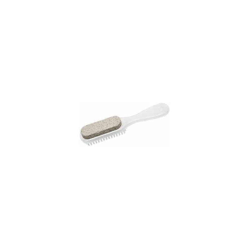 Pedicure Brush + pumice stone, white