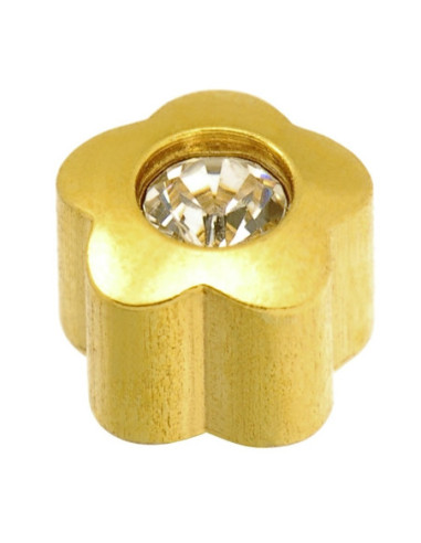 24 karat Z April Flower-stenøreringe,...