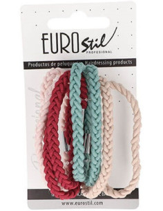 Hårbånd, flettet, beige 8 stk.