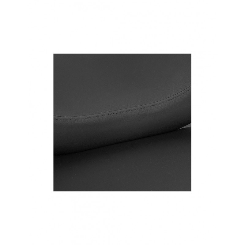 Frisørstol Alexandra med guldfod, sort