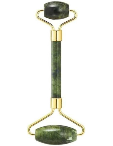 Green jade stone facial roller