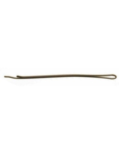 Hårspænder, glatte, 5 cm, brune, 12 stk.