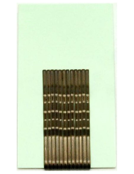 Hårspænder, bølgede, 5 cm, brune, 12 stk.