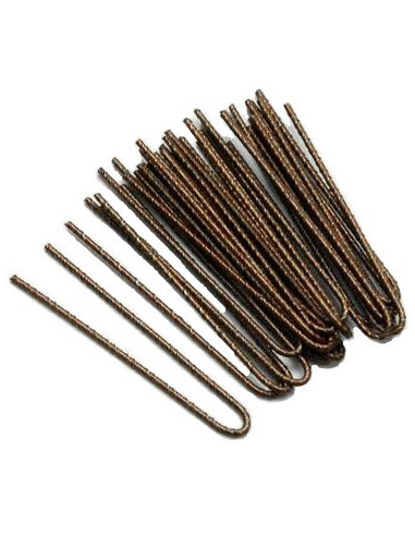 Japanske hårnåle, 5 cm, brune, 20 stk.