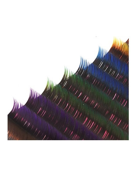 Øjenvippeextensions, tofarvet, D-0,15