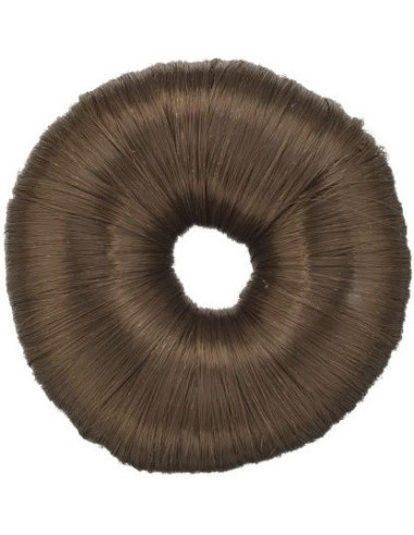 Hårknude, rund, bomuld, brun, 9 cm