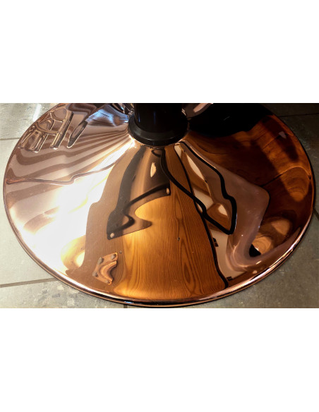 Frisørstol Soho med guldfod, grå