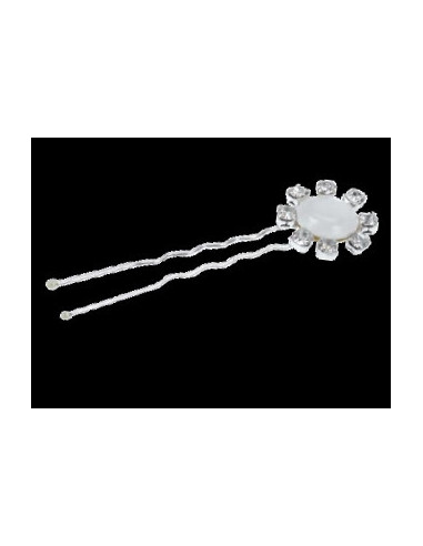 Dekorative hårclips med perleblomst...