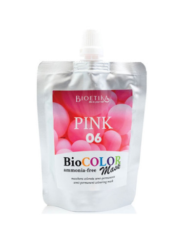 BIOETIKA BIOCOLOR Tonējoša matu maska 06, Rozā 200ml