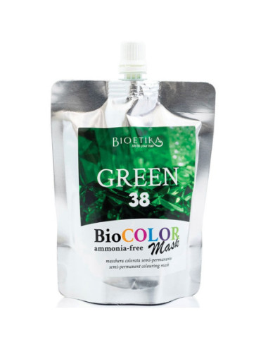 BIOETIKA BIOCOLOR Tonējoša matu maska 38, Zaļa 200ml