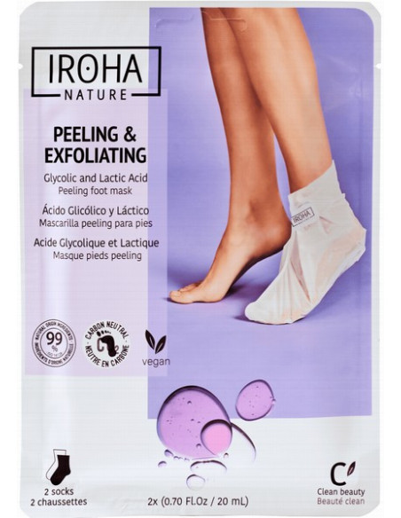 IROHA NATURE Peeling- og eksfolieringssokker Lavendel