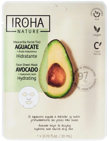 IROHA NATURE Fugtgivende ansigtsmaske...