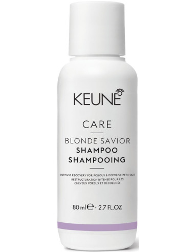 CARE Blonde Savior Šampūns porainiem, dekolorizētiem matiem 80ml