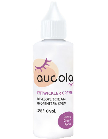 aucola 3 % cremet oxidant med hydrogenperoxid til bryn- og vippefarve, 50 ml