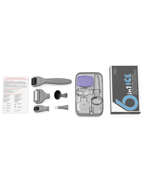 Derma roller microneedling-enhed, 6 i 1, ICE
