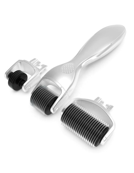 Derma roller microneedling-enhed, 3 i 1, SØLV