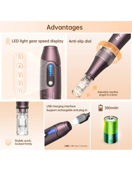 Dr. Pen Microneedling-apparat Dermapen A10, med batteri
