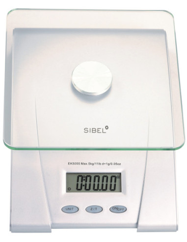 Digitalvægt, glasplade, maks. 5 kg