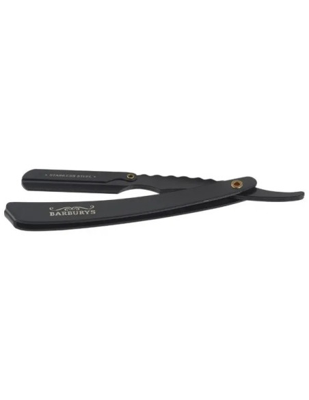 BARBURYS Razor Reverence barberkniv, børstet, rustfrit stål, dobbeltsidet