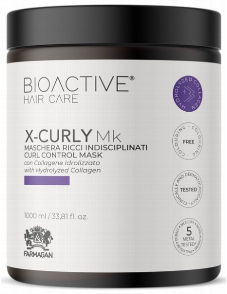 BIOACTIVE X-CURLY hårmaske til strukturering af krøllet hår 1000 ml