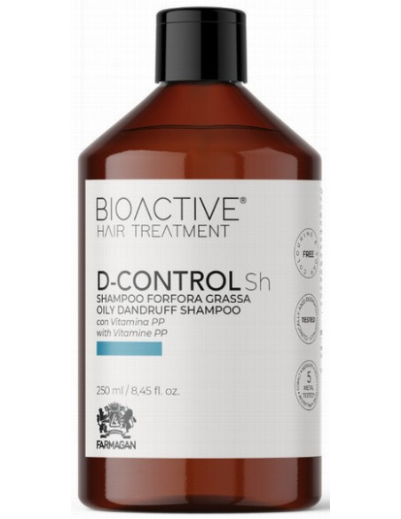 BIOAKTIV D-CONTROL Shampoo mod fedtet skæl 250 ml