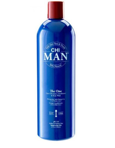 CHI MAN THE ONE 3-in-1 - shampoo,conditioner un shower gel 739ml