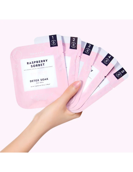 VOESH - PEDI IN A BOX Pedicure SPA behandling 5-i-1, detox.-afslappende, hindbærsorbet