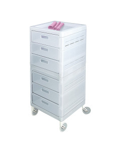 Frisørvogn My, 6 skuffer, hvid