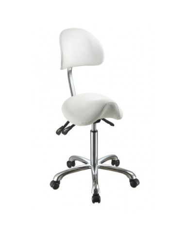 Masters sadelstol med 4 justeringer og ergonomisk ryglæn Noble, hvid