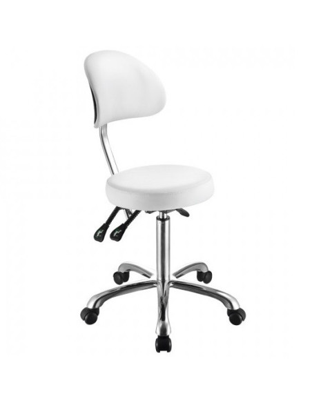 Håndværkerstol med 4 justeringsmekanismer og ergonomisk ryglæn Comfort, hvid
