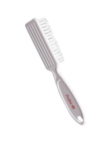 Nail brush with handle, White