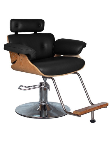 Frisørstol til klienter, med sølvfod,...