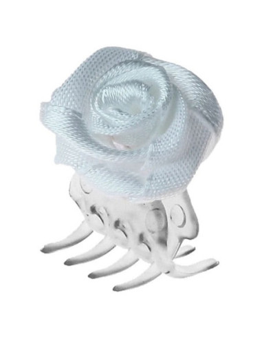Hårspænde, dekorativ med rose, hvid,...