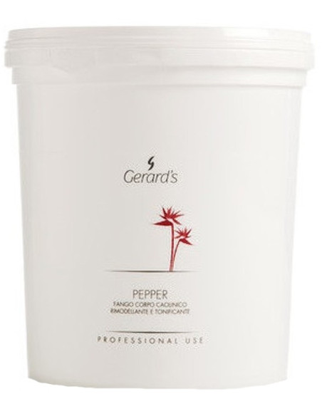 PEPPER Kaolinholdigt hvidt mudder til kroppen, genopretter form og tone, 1000 ml