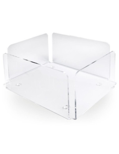 Airplex holder for 30x40cm napkins, made of plexiglass, 16x21x11cm