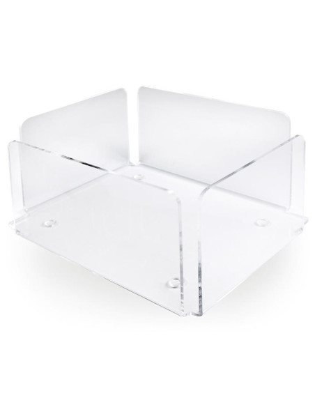 Airplex-holder til 30x40 cm servietter, lavet af plexiglas, 16x21x11 cm