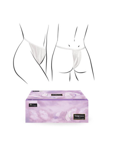 Trusser Tanga, dame, hvide, non-woven...