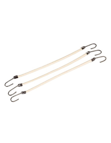 Ponytailholders with hooks - cream / 12pcs